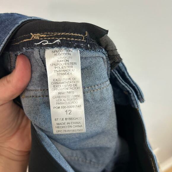 Democracy Ab Solution Dark Wash Skinny Stretch Blue Denim Jeans Women’s Size 12 - Picture 6 of 6